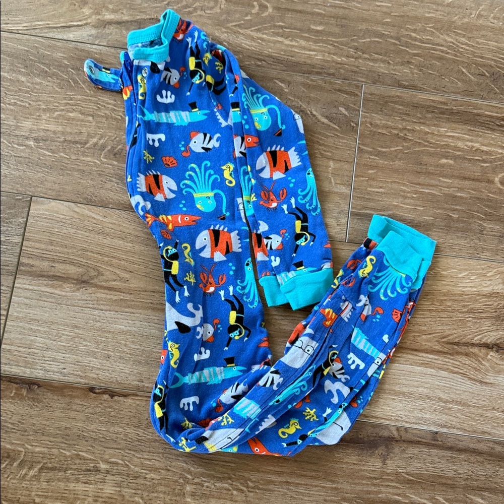 Blue Animal Print Pajama Set
